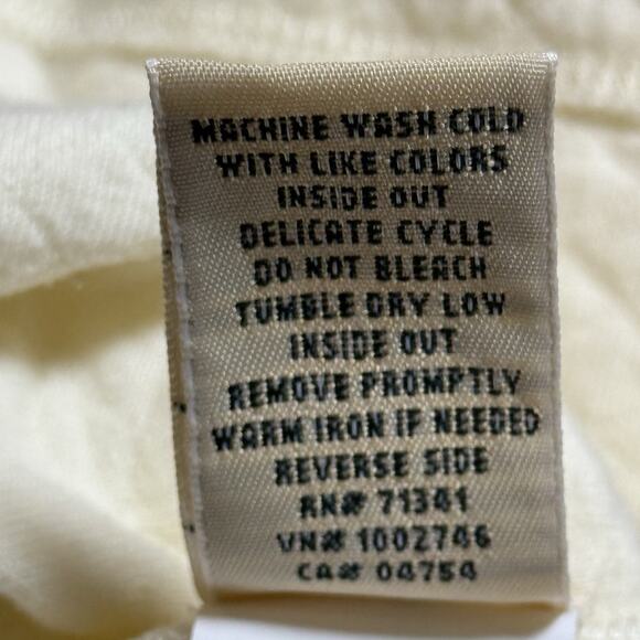 L.L. Bean Women’s Quilted Snap-Side Tunic Top Ivory White Size M - Picture 12 of 13